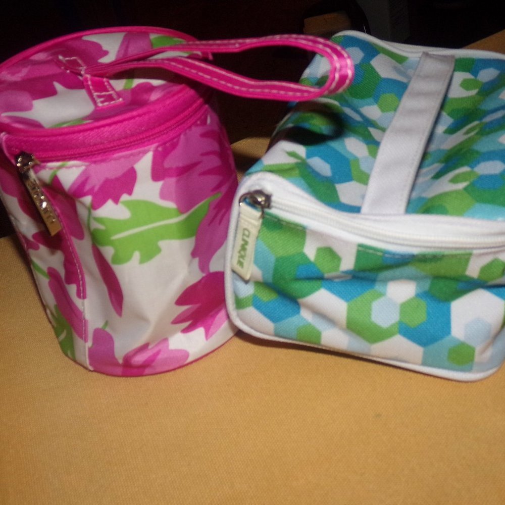 Like New Clinique cosmetic bags Lot of 2